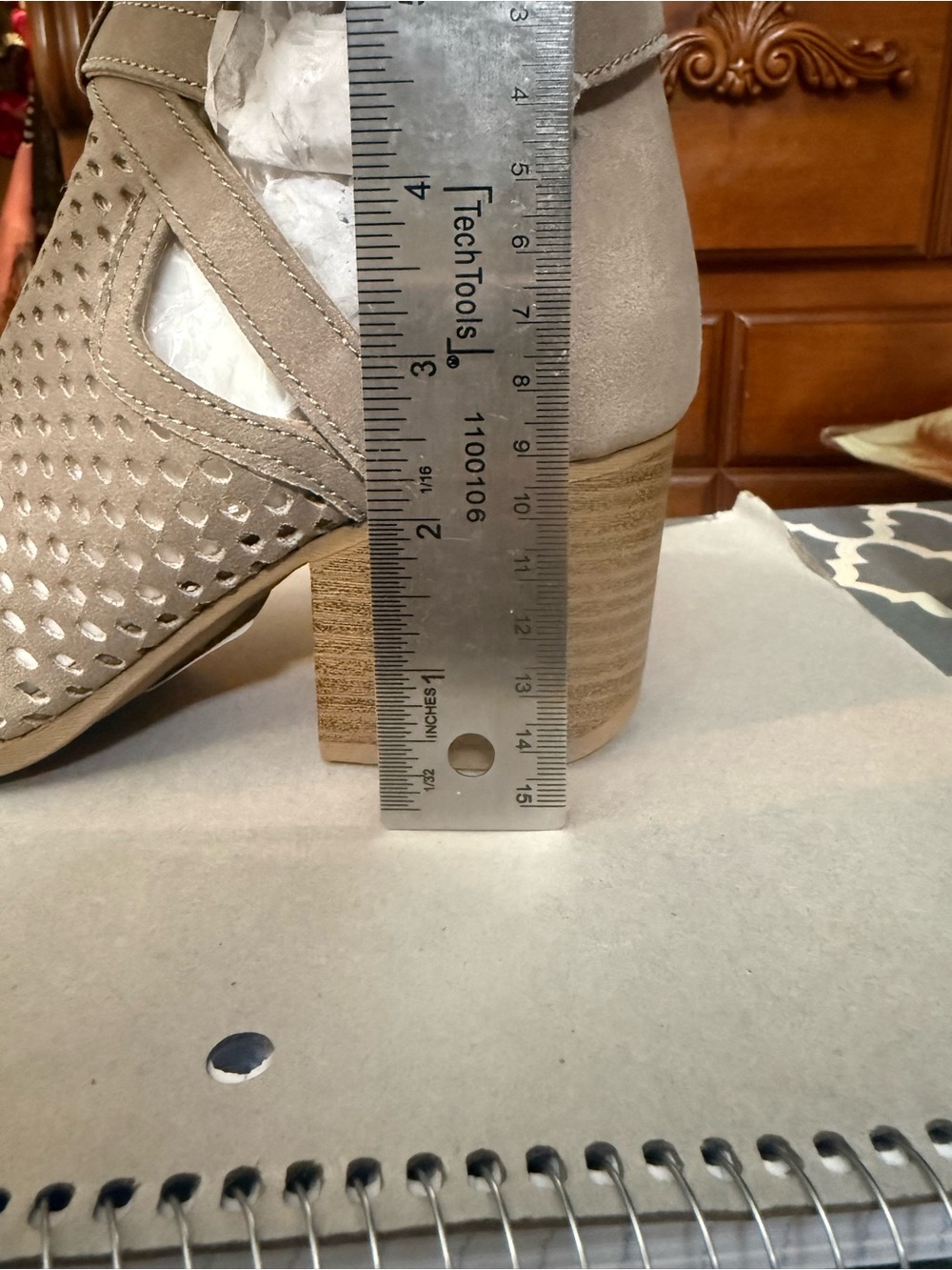 NWOT Peep Toe Booties in Color Taupe - Picture 9 of 10